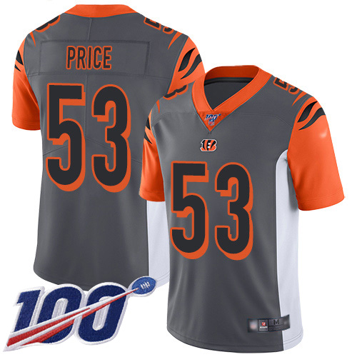Cincinnati Bengals Limited Silver Men Billy Price Jersey NFL Footballl #53 100th Season Inverted Legend